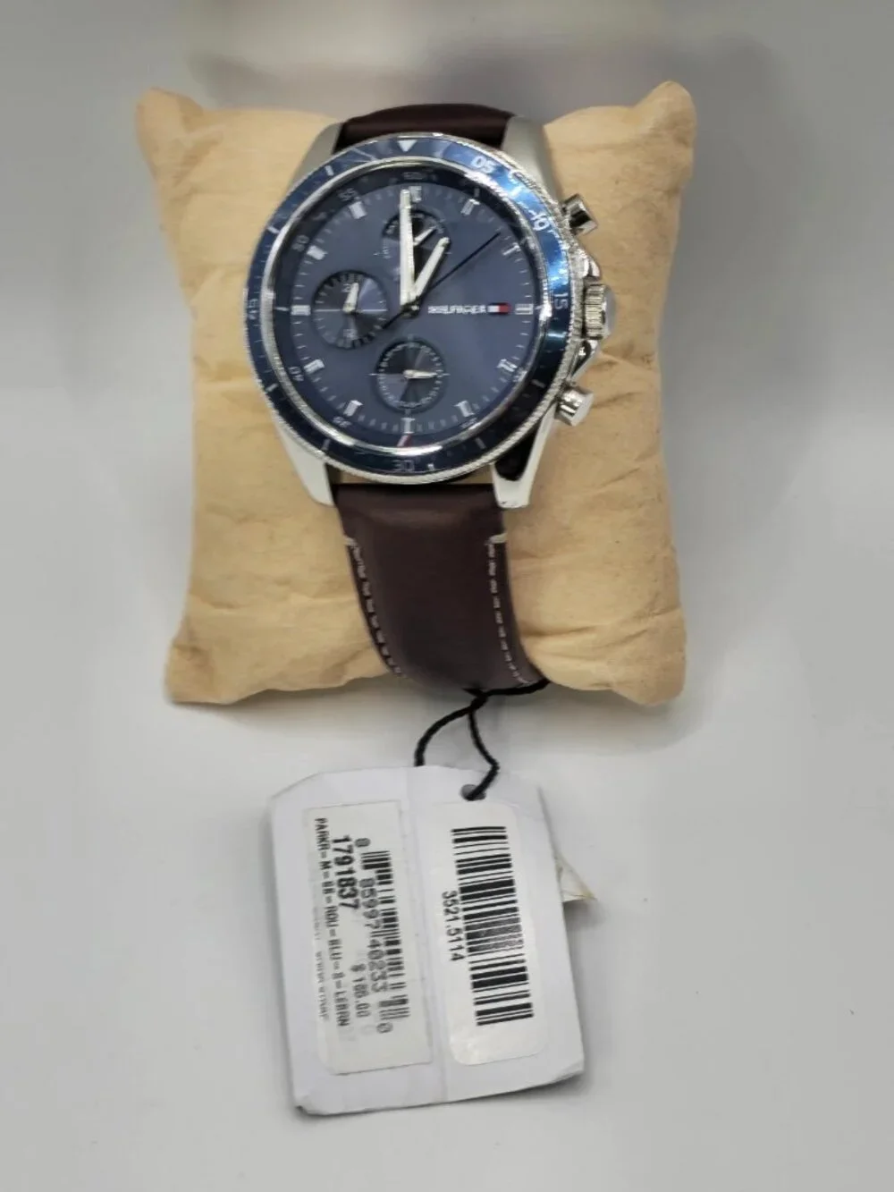 Tommy Hilfiger Damon TH433 Men's Blue Brown Leather Watch 46mm